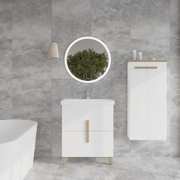 Изображение товара Тумба под умывальник Viant Мюнхен Como 80 / VMUN80COBEL-T2Y (белый)