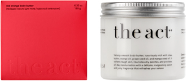 Изображение товара Масло для тела The Act Твердое Красный апельсин (180г)