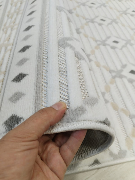 Изображение товара Ковер Radjab Carpet Сканди Сизаль Прямоугольник 10706A / 12256RK (2.4x3.4, Grii/Krem)