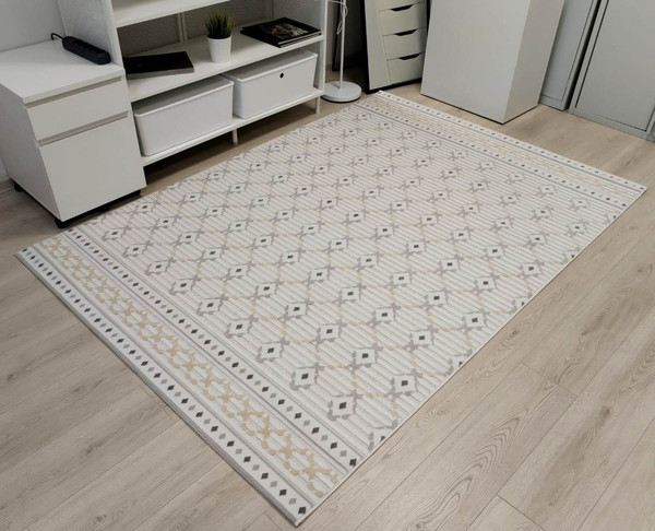 Изображение товара Ковер Radjab Carpet Сканди Сизаль Прямоугольник 10706A / 12256RK (2.4x3.4, Grii/Krem)