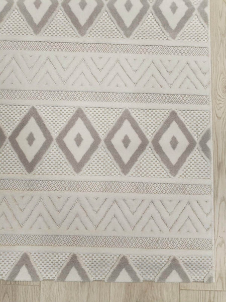 Изображение товара Ковер Radjab Carpet Сканди Сизаль Прямоугольник 10926C / 12258RK (2.4x3.4, Grii/Krem)