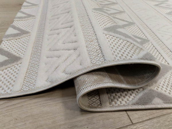 Изображение товара Ковер Radjab Carpet Сканди Сизаль Прямоугольник 10926C / 12258RK (2.4x3.4, Grii/Krem)