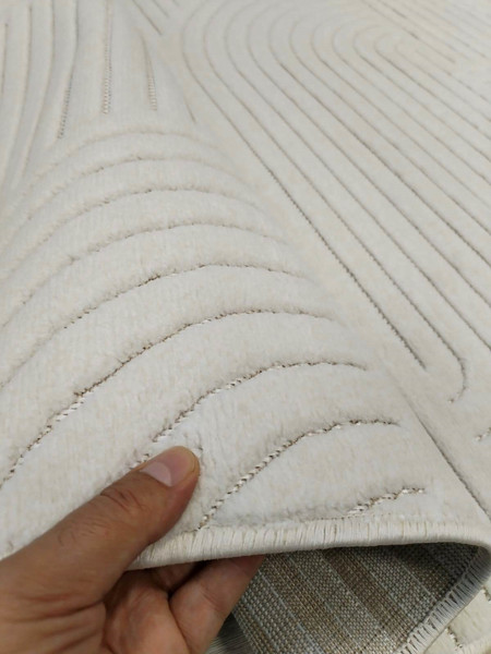 Изображение товара Ковер Radjab Carpet Сканди Сизаль Прямоугольник 10949A / 12210RK (2x2.9, Krem/Krem)