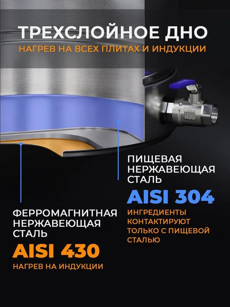 Изображение товара Дистиллятор бытовой Domspirt 2 Царга, 12 нержавеющих тарелок + 6 медных тарелок