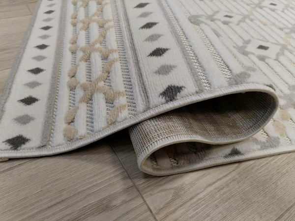 Изображение товара Ковер Radjab Carpet Сканди Сизаль Прямоугольник 10706A / 12245RK (2x2.9, Grii/Krem)