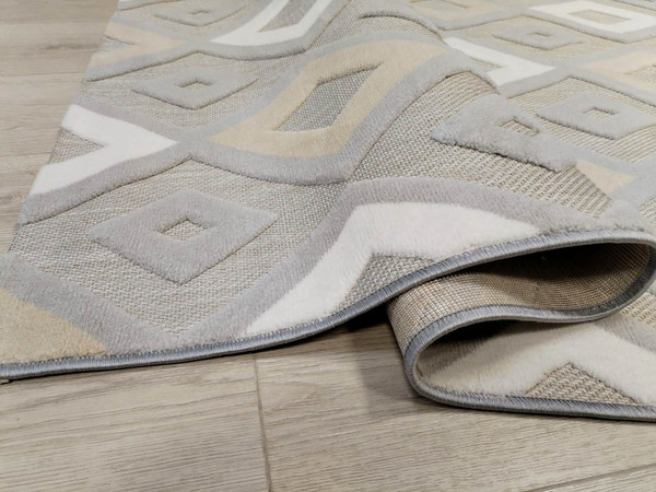 Изображение товара Ковер Radjab Carpet Сканди Сизаль Прямоугольник 10948A / 12205RK (2x2.9, Grii/Grii)