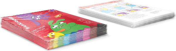 Изображение товара Набор цветного картона Erich Krause Jolly Friends / 62020 (10цв)