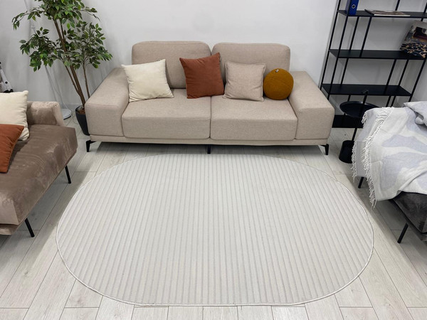 Изображение товара Ковер Radjab Carpet Сканди Сизаль Овал 10935A / 12276RK (1.6x3, Krem/Krem)