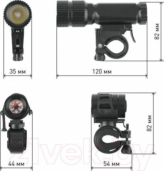 Изображение товара Набор фонарей для велосипеда ЭРА Бим VB-601 / Б0029194