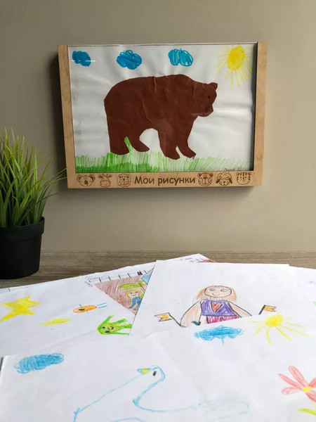 Изображение товара Рамка ОМурМебель для рисунков (бежевый)