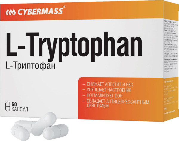 Изображение товара L-триптофан CYBERMASS 650мг (60шт)