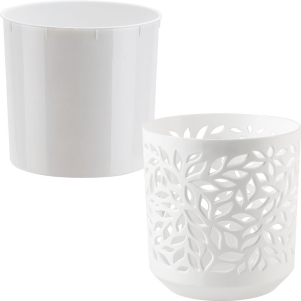 Изображение товара Кашпо La Decoro Leaves КШ-5827 (белый)