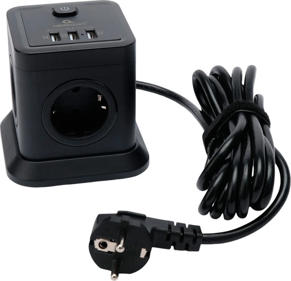 Изображение товара Сетевой фильтр Cablexpert TWR-4-U3-B-3