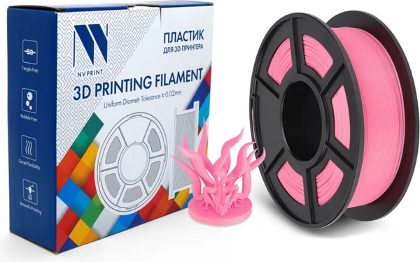 Изображение товара Пластик для 3D-печати NV Print NV-3D-PLA-P-PINK (1.75мм, 1кг, розовый)