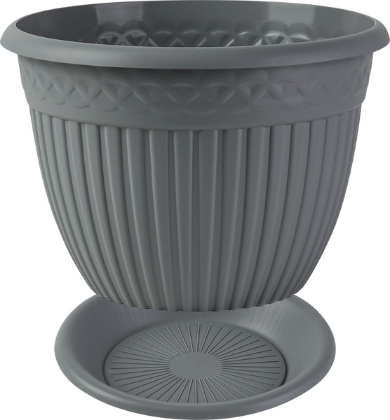 Изображение товара Кашпо La Decoro Византия КШ-1177 (серый жемчуг)
