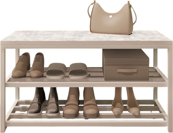 Изображение товара Полка для обуви Allerd 2 Rion 83x43 / 1010110200 (белый муар/энигма)