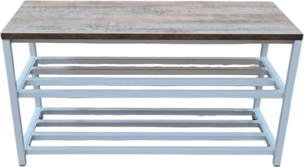 Изображение товара Полка для обуви Allerd 2 Rion 83x43 / 1010110300 (белый муар/австралийское дерево)