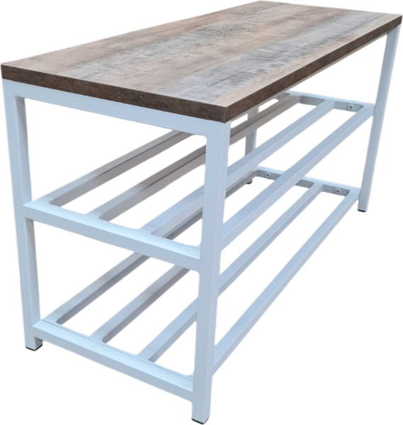 Изображение товара Полка для обуви Allerd 2 Rion 83x43 / 1010110300 (белый муар/австралийское дерево)