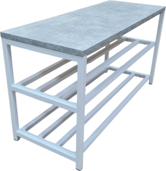 Изображение товара Полка для обуви Allerd 2 Rion 83x43 / 1010110500 (белый муар/бетон)