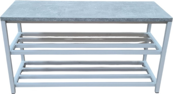 Изображение товара Полка для обуви Allerd 2 Rion 83x43 / 1010110500 (белый муар/бетон)