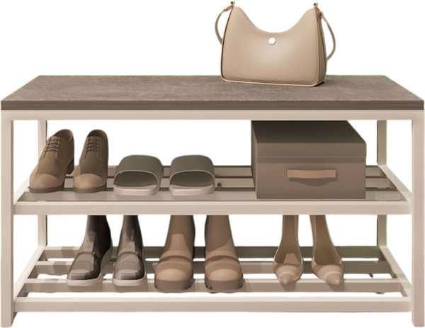 Изображение товара Полка для обуви Allerd 2 Rion 83x43 / 1010110500 (белый муар/бетон)