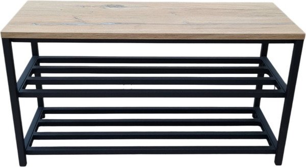 Изображение товара Полка для обуви Allerd 2 Rion 83x43 / 1010210600 (черный муар/дуб нокс)