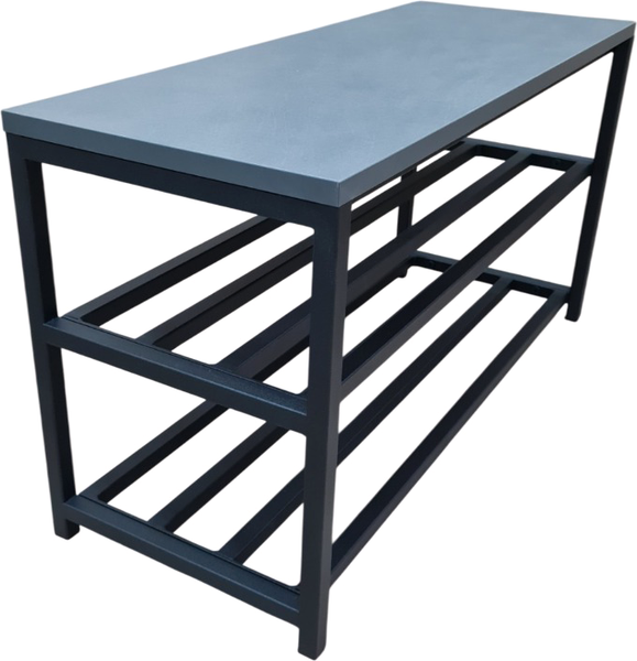 Изображение товара Полка для обуви Allerd 2 Rion 83x43 / 1010210700 (черный муар/металл бруклин)