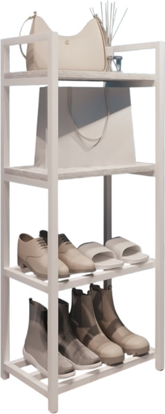 Изображение товара Полка для обуви Allerd 2+2 Rion 25x103 / 1030110200 (белый муар/энигма)