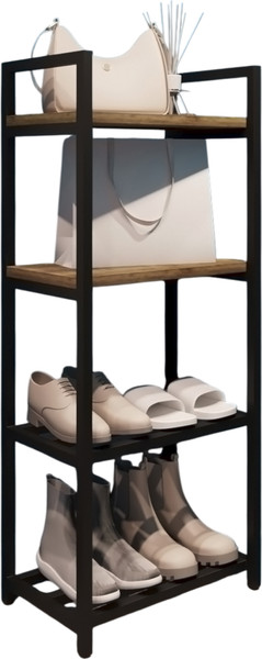 Изображение товара Полка для обуви Allerd 2+2 Rion 25x103 / 1030210300 (черный муар/австралийское дерево)