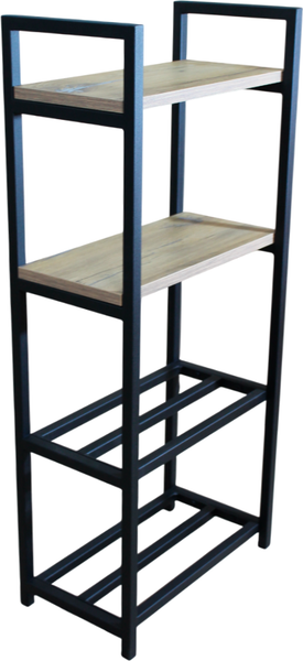 Изображение товара Полка для обуви Allerd 2+2 Rion 25x103 / 1030210600 (черный муар/дуб нокс)