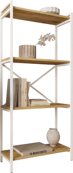 Изображение товара Стеллаж Allerd Rion 67.5x150 / 1040110600 (белый муар/дуб нокс)