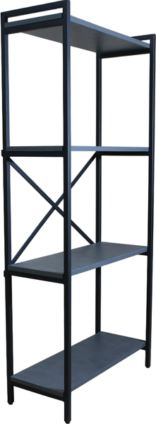 Изображение товара Стеллаж Allerd Rion 67.5x150 / 1040210700 (черный муар/металл бруклин)