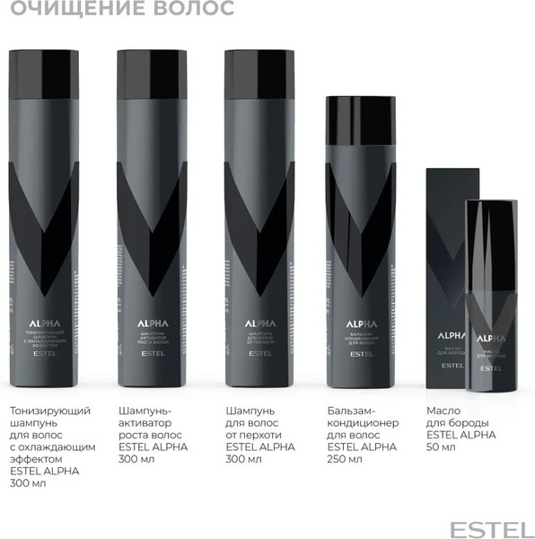 Изображение товара Набор косметики для тела и волос Estel Alpha Сила Шампунь+Гель д/душа+Дезодорант (300мл+250мл+100мл)