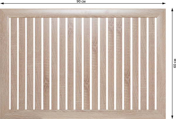 Изображение товара Экран для радиатора Стильный Дом Реечный 90х60см (дуб сонома)