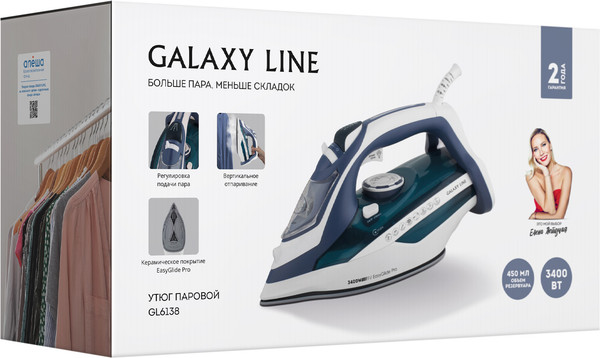 Изображение товара Утюг Galaxy Line GL 6138 (бирюзовый)