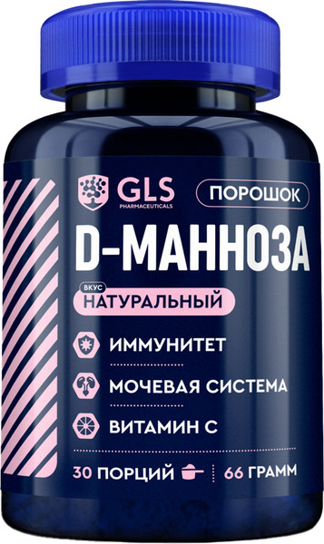 Изображение товара Комплексная пищевая добавка GLS Pharmaceuticals D-манноза GLS (66г)