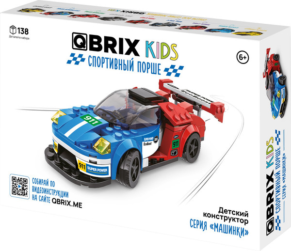 Изображение товара Конструктор QBRIX Kids Спортивный Порше 31007