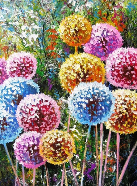 Изображение товара Набор алмазной вышивки Darvish Разноцветные одуванчики / DV-15479-2