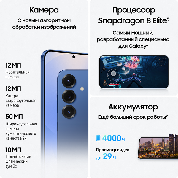 Изображение товара Смартфон Samsung Galaxy S25 12GB/128GB (синий)