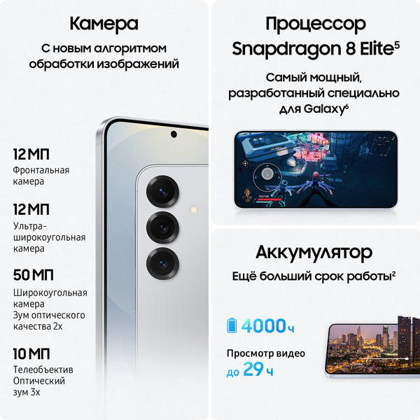 Изображение товара Смартфон Samsung Galaxy S25 12GB/512GB (серый)