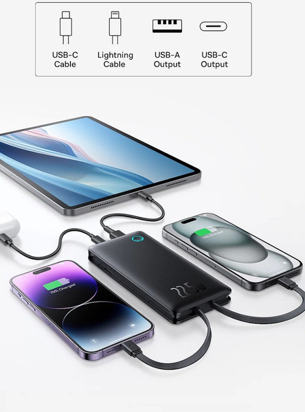 Изображение товара Портативное зарядное устройство Baseus Airpow Lite 10000mAh / P10067501213-00 (белый)