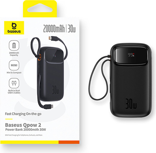 Изображение товара Портативное зарядное устройство Baseus QPow 2 / P10055009113-00 (черный)
