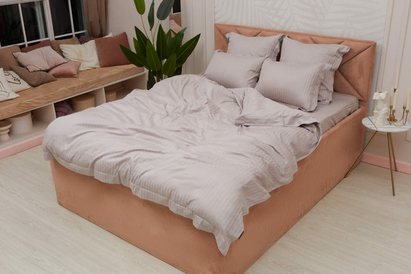 Изображение товара Комплект постельного белья Sofi de Marko Моне 1.6 / 1.6-СС-М-06 (пепельный/лиловый)