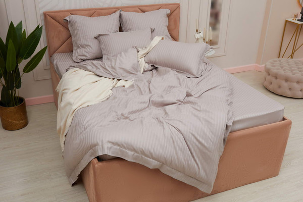 Изображение товара Комплект постельного белья Sofi de Marko Моне 1.6 / 1.6-СС-М-06 (пепельный/лиловый)