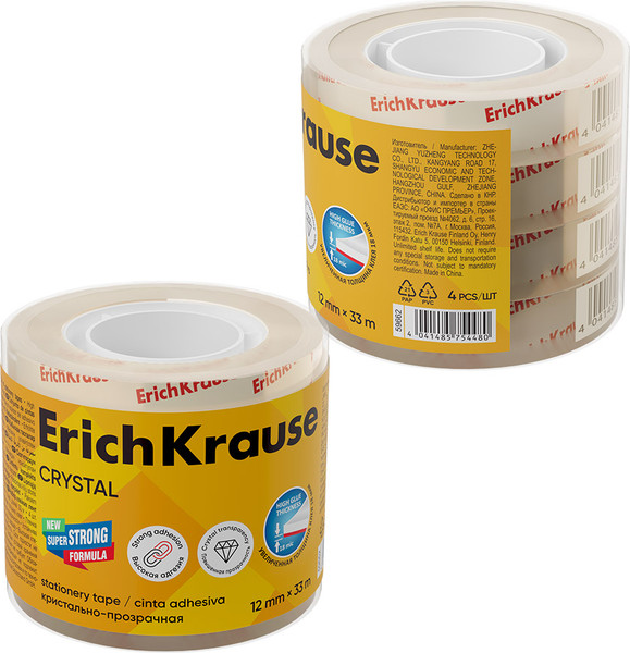 Изображение товара Скотч Erich Krause Crystal / 63575 (4шт)