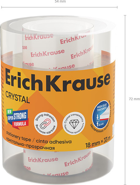Изображение товара Скотч Erich Krause Crystal / 63576 (4шт)