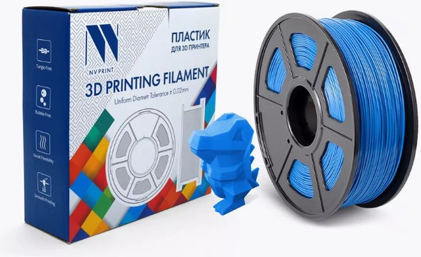 Изображение товара Пластик для 3D-печати NV Print NV-3D-ABS-BLUE-GREY (1.75мм, 1кг, синий/серый)