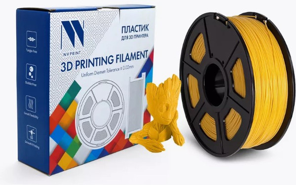 Изображение товара Пластик для 3D-печати NV Print NV-3D-ABS-LIGHT-GOLD (1.75мм, 1кг, светло-золотой)