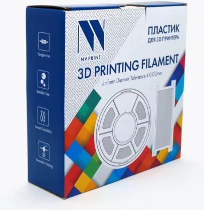 Изображение товара Пластик для 3D-печати NV Print NV-3D-ABS-WHITE (1.75мм, 1кг, белый)