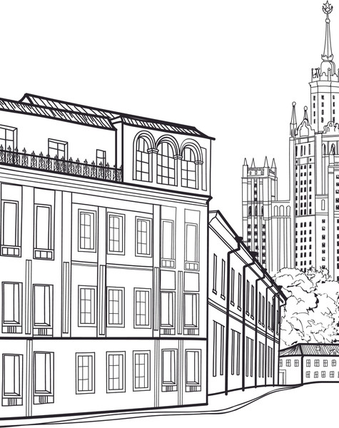 Изображение товара Раскраска-антистресс АСТ Раскрась Москву! Мягкая обложка